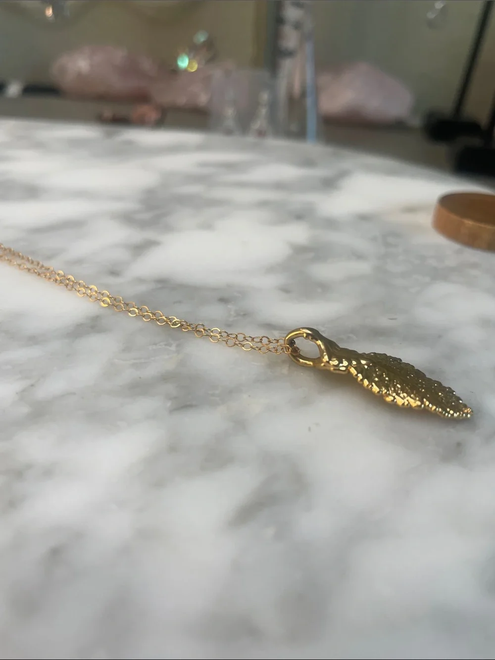 Gold Leaf Pendant Necklace - Women Jewelry gold filled